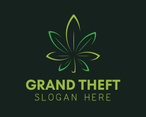 Hemp Weed Leaf  Logo