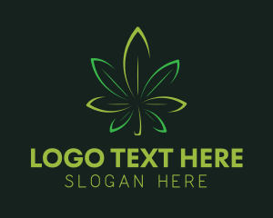 Hemp Weed Leaf  Logo