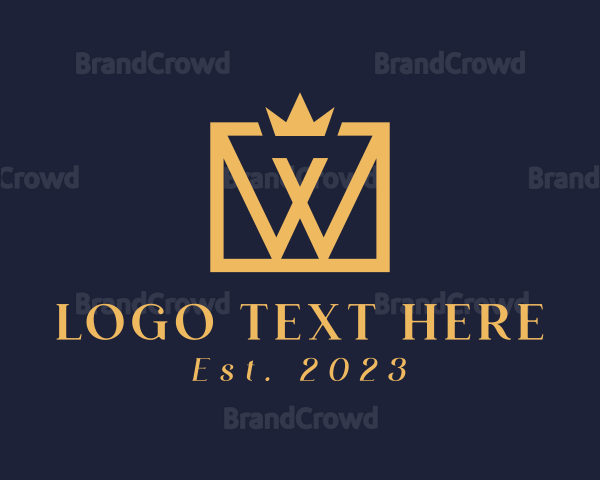 Luxury Jeweler Letter W Logo