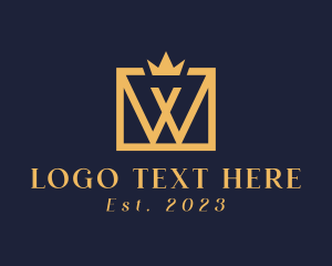 Crown - Luxury Jeweler Letter W logo design