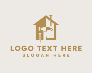 Hammer - Carpenter Hammer Tool logo design