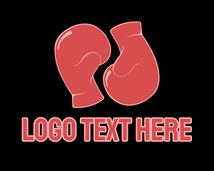 Knockout - Red Boxing Gloves logo design