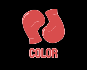 Red Boxing Gloves Logo