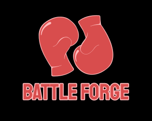 Fight - Red Boxing Gloves logo design