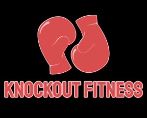 Boxing - Red Boxing Gloves logo design