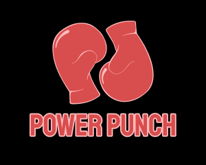 Punch - Red Boxing Gloves logo design