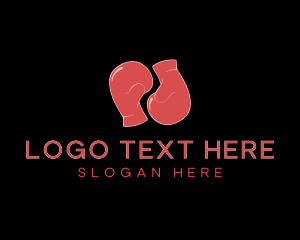 Boxing - Red Boxing Gloves logo design