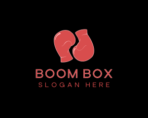 Red Boxing Gloves logo design