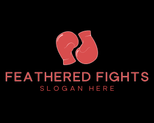 Red Boxing Gloves logo design