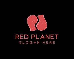 Red Boxing Gloves logo design