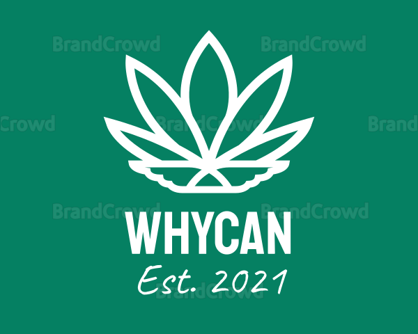 Abstract Wing Marijuana Logo