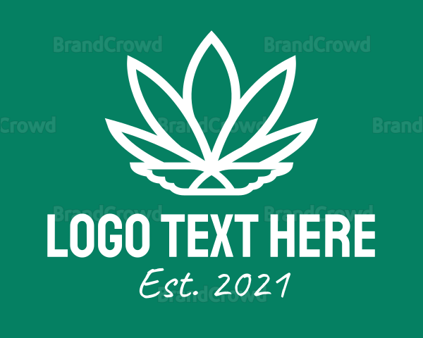 Abstract Wing Marijuana Logo