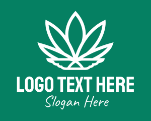 Abstract Wing Marijuana Logo