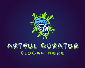 Graffiti Skull Mural  logo design