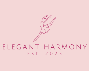 Classical - Ballerina Dancer Ballet logo design