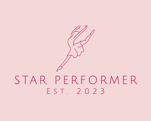 Entertainer - Ballerina Dancer Ballet logo design