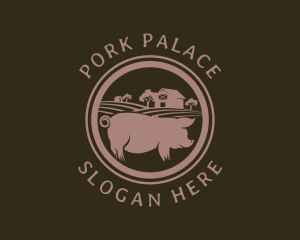 Swine - Pig Farm Field logo design