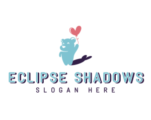 Shadow - Heart Balloon Bear Cub logo design
