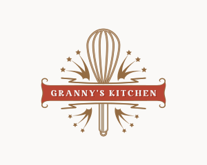 Baking Whisk Utensil logo design