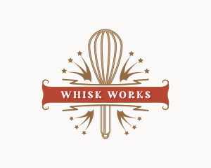 Baking Whisk Utensil logo design