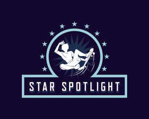 Skateboard Star Athlete logo design