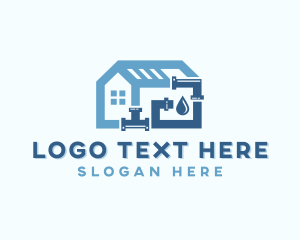 Handyman - Water Pipe Plumbing logo design