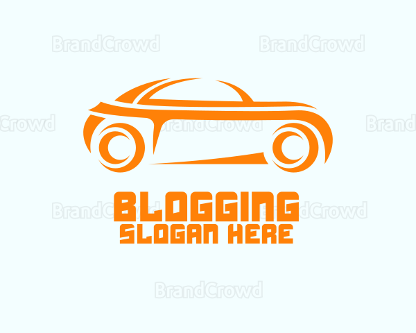 Sporty Orange Car Logo