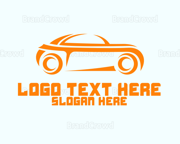 Sporty Orange Car Logo