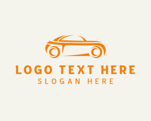 Sporty Orange Car Logo