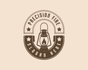 Fire Lamp Camping Lantern logo design