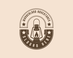 Fire Lamp Camping Lantern logo design