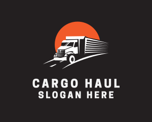 Cargo Transport Truck logo design