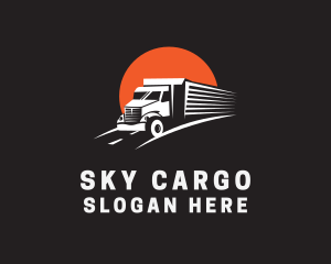 Cargo Transport Truck logo design