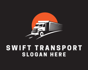 Cargo Transport Truck logo design