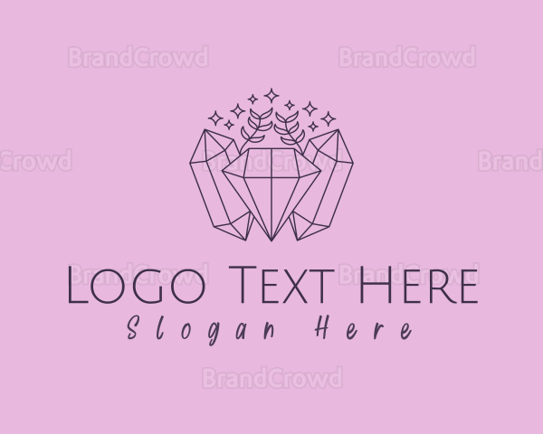 Elegant Jewelry Crystal Gemstone Logo