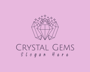 Elegant Jewelry Crystal Gemstone logo design