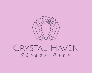 Elegant Jewelry Crystal Gemstone logo design