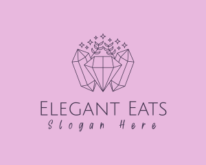 Elegant Jewelry Crystal Gemstone logo design