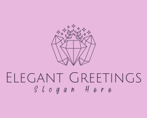 Elegant Jewelry Crystal Gemstone logo design