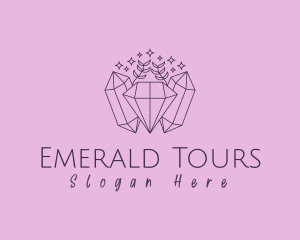 Elegant Jewelry Crystal Gemstone logo design