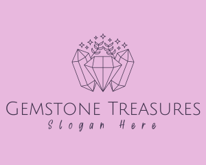 Elegant Jewelry Crystal Gemstone logo design