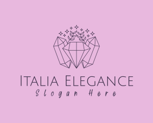 Elegant Jewelry Crystal Gemstone logo design