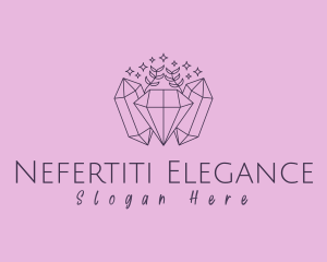 Elegant Jewelry Crystal Gemstone logo design