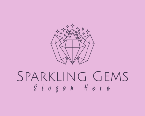 Elegant Jewelry Crystal Gemstone logo design