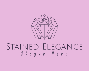 Elegant Jewelry Crystal Gemstone logo design