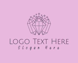 Crystal - Elegant Jewelry Crystal Gemstone logo design