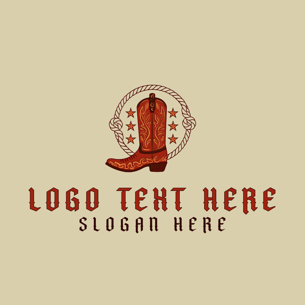 Leather Cowboy Boot Logo | BrandCrowd Logo Maker