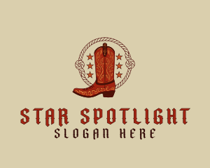 Leather Cowboy Boot logo design