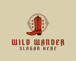 Leather Cowboy Boot logo design