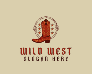 Leather Cowboy Boot logo design